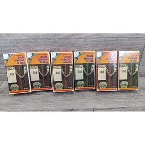 Lot of 6 VTG 1970s NOS Door Chain Burglar Alarm British 949431 280 Hong Kong